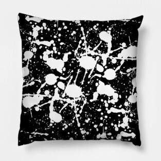 Adult Fun Clean Up Rag Pattern White Splatter Pillow