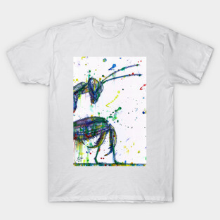 PRAYING MANTIS watercolor and ink portrait.1 T-Shirt