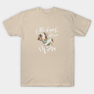 Dapple Doxie Mama, Chocolate in Olive T-Shirt