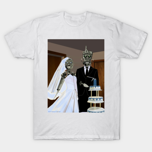 Cake Cutting [Robot Wedding] T-Shirt by dennye