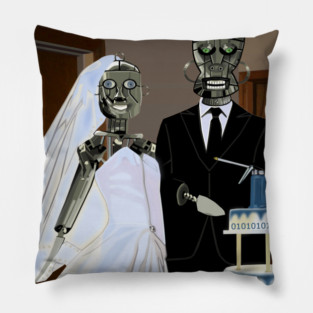 Cake Cutting [Robot Wedding] Pillow
