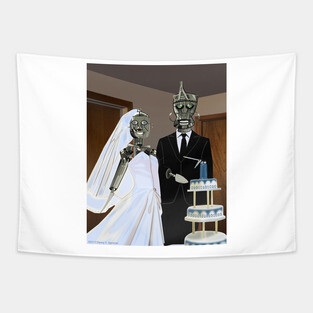 Cake Cutting [Robot Wedding] Tapestry