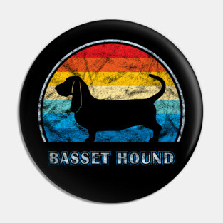Basset Hound Vintage Design Dog Pin