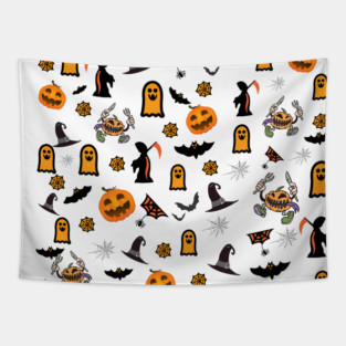 Hallowwen Face Mask, Happy Halloween Kids Mask. Tapestry