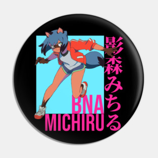 Michiru Kagemori BNA Pink Trigger Anime Pin