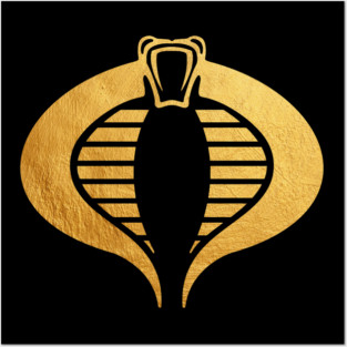 Gold Cobra Logo Posters and Art