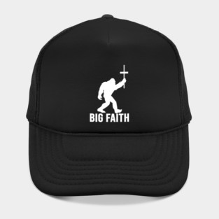 Vintage Big Faith Bigfoot With Cross Funny Christians Gift Hat