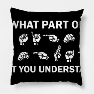 What Part Of Sign Language Don't You Understand Pillow
