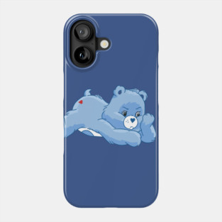 Grumpy bear lying down Phone Case