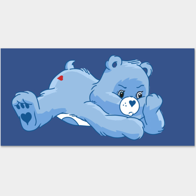 Grumpy bear lying down Grumpy Bear Posters and Art Prints