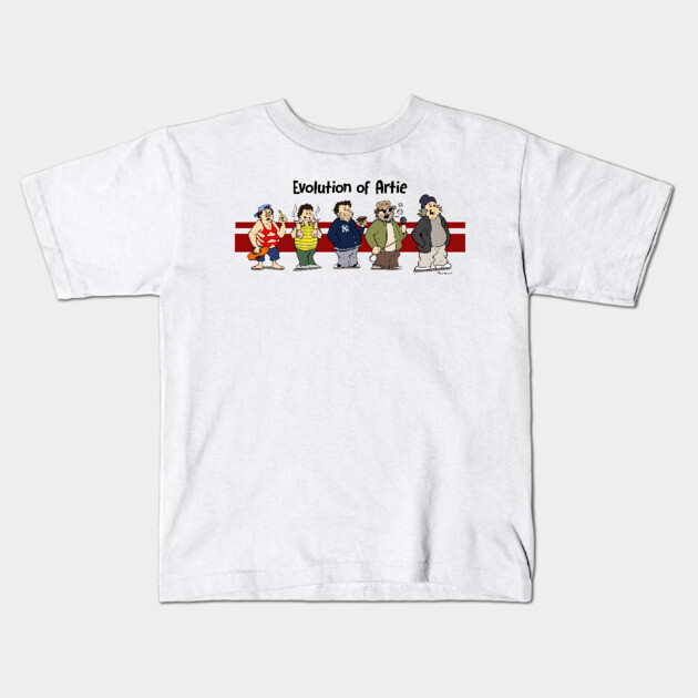 Evolution of Artie Lange Kids T-Shirt by Mike Hampton Art