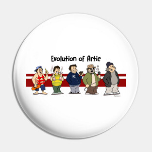 Evolution of Artie Lange Pin