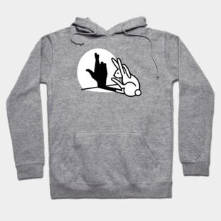 Rabbit shadow hand crossed fingers hand sign liar Hoodie