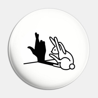 Rabbit shadow hand crossed fingers hand sign liar Pin