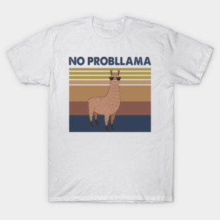 Llama No Probllama Vintage T-Shirt