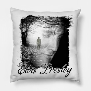 Elvis presley image black gift for fans Pillow
