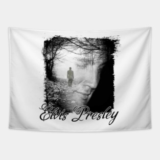 Elvis presley image black gift for fans Tapestry