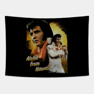 Aloha from hawaii elvis presley gift for fans Tapestry