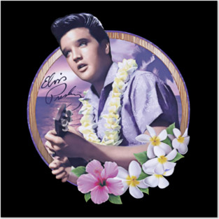 Flower handsome elvis presley gift for fans Posters and Art