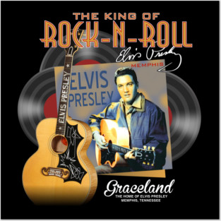 memphis king rock elvis presley Posters and Art
