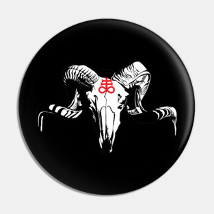 Sigil Of Leviathan Goat Skull Pin