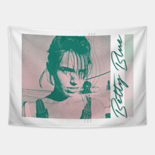 Betty Blue / / 80s Aesthetic Fan Art Design Tapestry