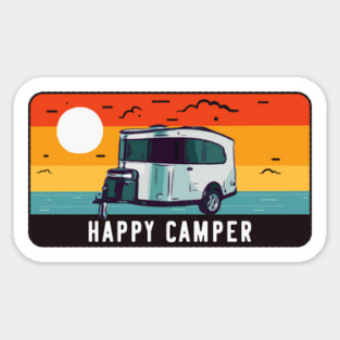 Happy Camper sunset Sticker