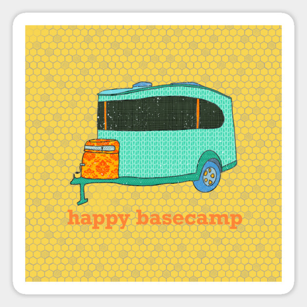Happy Basecamp, honey Magnet by Camp Happy Hour