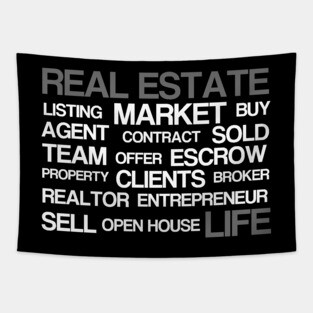 Real Estate Words Tapestry