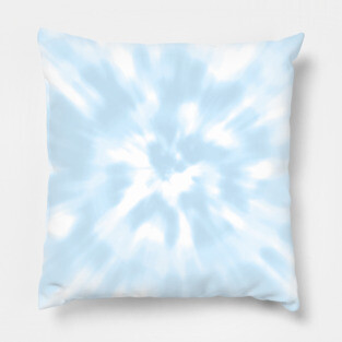 Light Blue Tie Dye - Pastel Blue Pillow