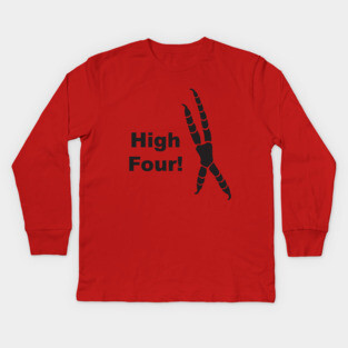 High Four Parrot Foot Kids Long Sleeve T-Shirt