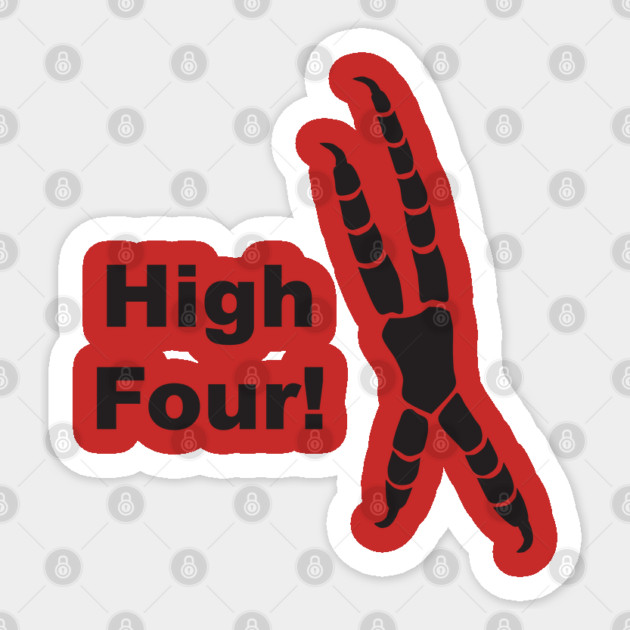 High Four Parrot Foot Sticker by Einstein Parrot