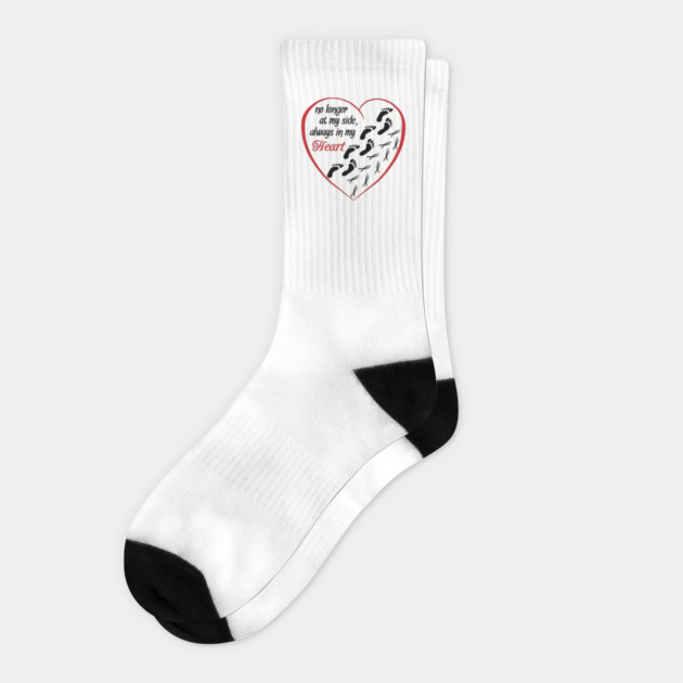 No Longer At My Side, Always In My Heart Socks by Einstein Parrot