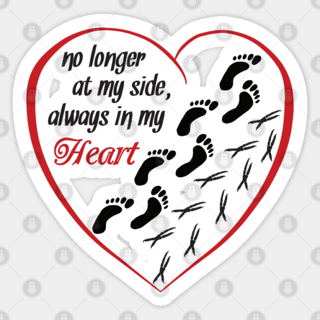 No Longer At My Side, Always In My Heart Sticker by Einstein Parrot