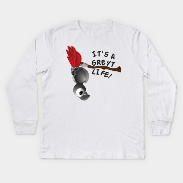 It’s A Greyt Life! Kids Long Sleeve T-Shirt by einsteinparrot