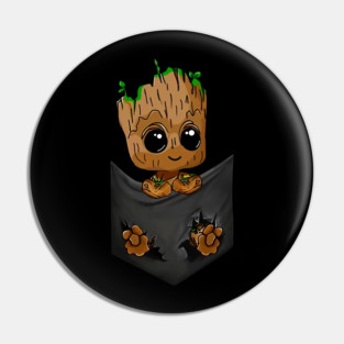 Baby groot gift for fans lovers cute love Pin