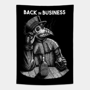 Back in Business Plague Doctor Tapestry