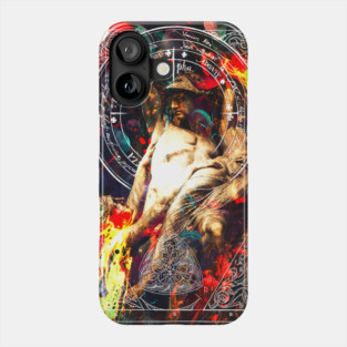 Greek Mythology Gods at War Goth Fire Sky Cosmic Creation Phone Case