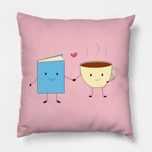 Books Coffee Love Pillow