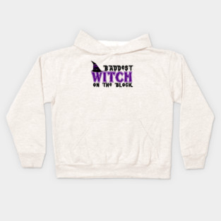 Baddest Witch On The Block Kids Hoodie