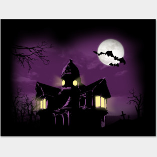 Spooky Haunted House Posters and Art