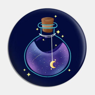 Galaxy Moon Potion Pin