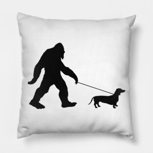 Bigfoot Walking Dog Pillow