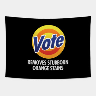 Vote Removes Stubborn Orange Stains Tapestry