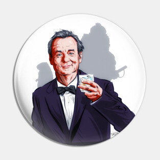 Bill Murray - An illustration by Paul Cemmick Pin