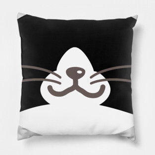 Tuxedo Cat Face Pillow