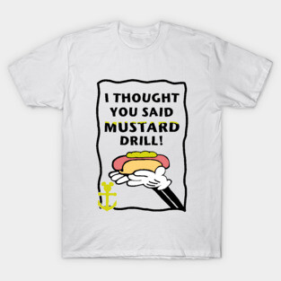 Mustard Drill Cruise Line Muster T-Shirt