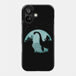 Bigfoot Riding Loch Ness Monster Phone Case