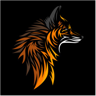 Tribal fox Posters and Art