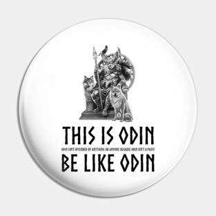 Anti-Communist SJW - Odin Is Not A Pussy - Viking Mythology Pin